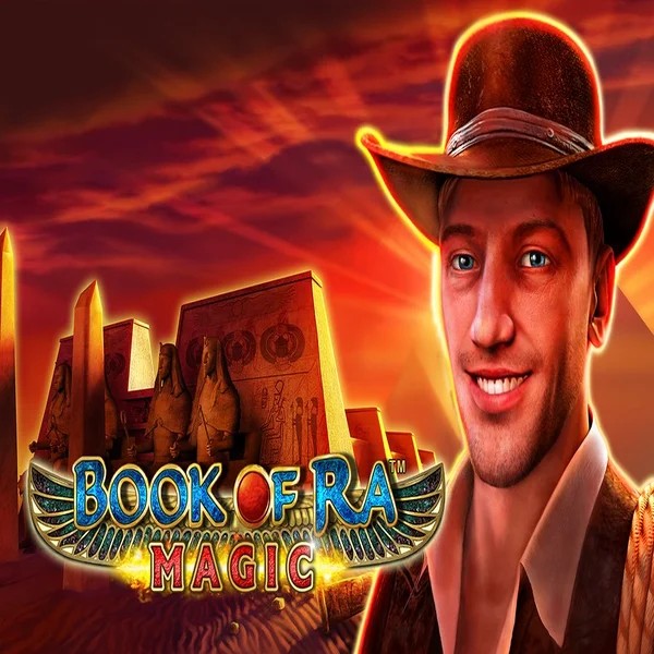 Book of Ra Magic slot logo by Greentube at Fugu Casino