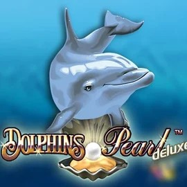 Dolphins Pearl Deluxe slot logo by Novomatic at Fugu Casino
