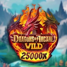 Official Slots logo: Dragons of Arcane Wild by Foxium at Fugu Casino