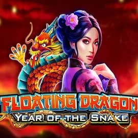 Floating Dragon Year of the Snake slot logo by Pragmatic Play at Fugu Casino