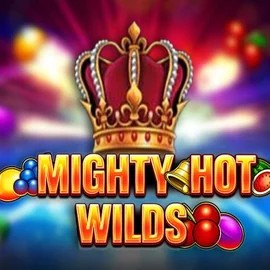 Mighty Hot Wilds logo by Inspired Gaming at Fugu Casino
