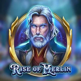 Slots logo of Rise of Merlin from Play'n GO at Fugu Casino